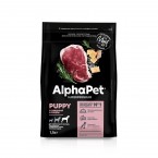 Cухой корм AlphaPet® Superpremium с говядиной и рубцом для щенков до 6 месяцев, беременных и кормящих собак крупных пород