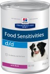Консервы Hill`s Prescription Diet d/d с уткой при лечении пищевых аллергий для собак