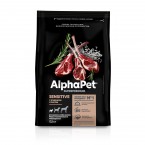 AlphaPet® Superpremium cухой полнорационный корм с ягненком и рисом для взрослых собак мелких пород с чувствительным пищеварением