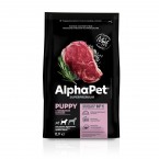 AlphaPet® Superpremium cухой полнорационный корм с говядиной и рисом для щенков, беременных и кормящих собак средних пород