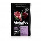 AlphaPet® Superpremium cухой полнорационный корм с бараниной и потрошками для взрослых собак средних пород с чувствительным пищеварением