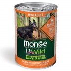 Консервы беззерновые Monge Dog BWild GRAIN FREE из утки с тыквой и кабачками для взрослых собак мелких пород 400г