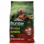 Monge Dog BWild GRAIN FREE беззерновой корм из мяса ягненка с картофелем для взрослых собак всех пород