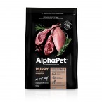 AlphaPet® Superpremium cухой полнорационный корм с ягненком и индейкой для щенков, беременных и кормящих собак мелких пород